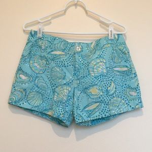 Lilly Pulitzer Light Blue Patterned Shorts